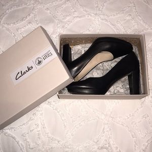 Clarks Block Heel Pumps